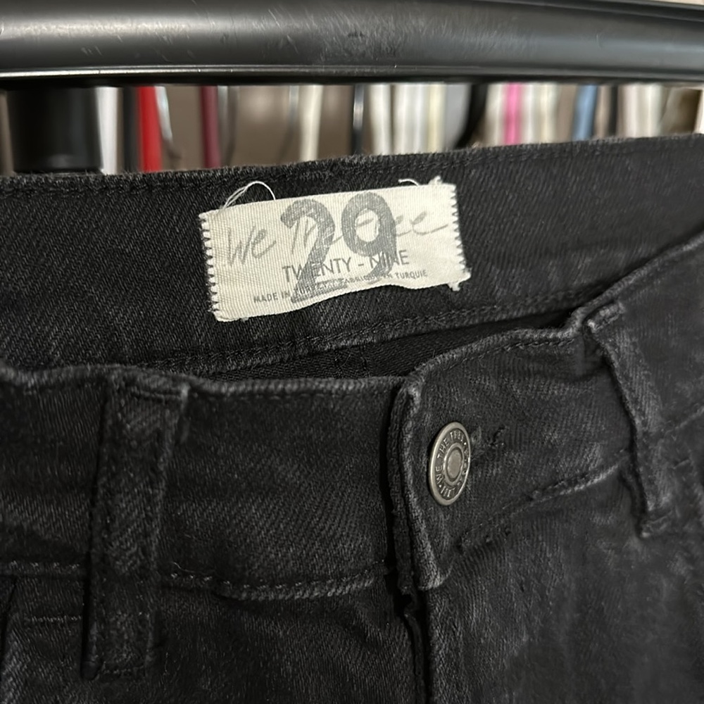 Woman’s Jeans We The Free Black Tall Boot Cut High Rise size 29 Stretch - Picture 9 of 10